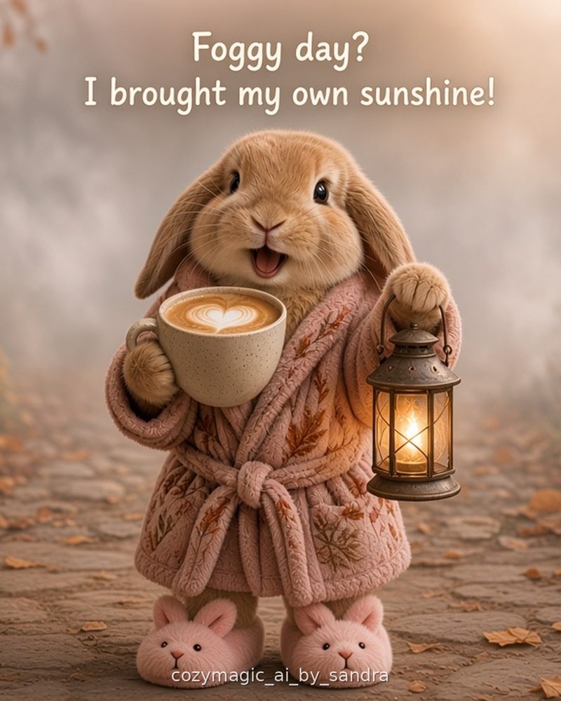 Latte on a foggy day