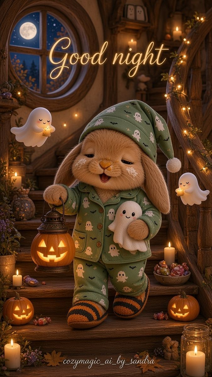Latte saying good night (AI animation)